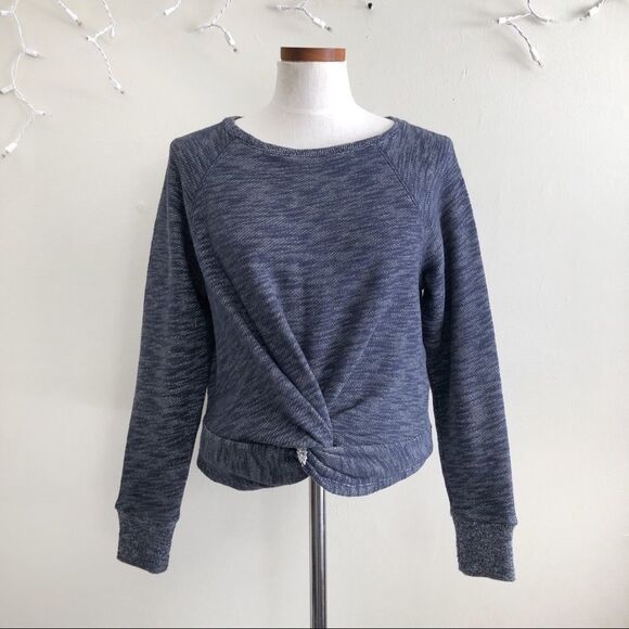 J. Crew Twist front oversize crop sweatshirt - Picture 2 of 6